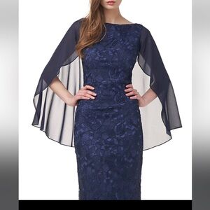 NWT JS Collection Navy Floral Lace Dress